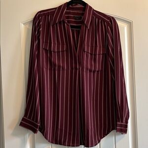 Ladies Ann Taylor Striped Blouse, S